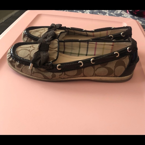 Coach Women Carisa Logo Slip On Jacquard Flats 9.5 - Picture 8 of 10